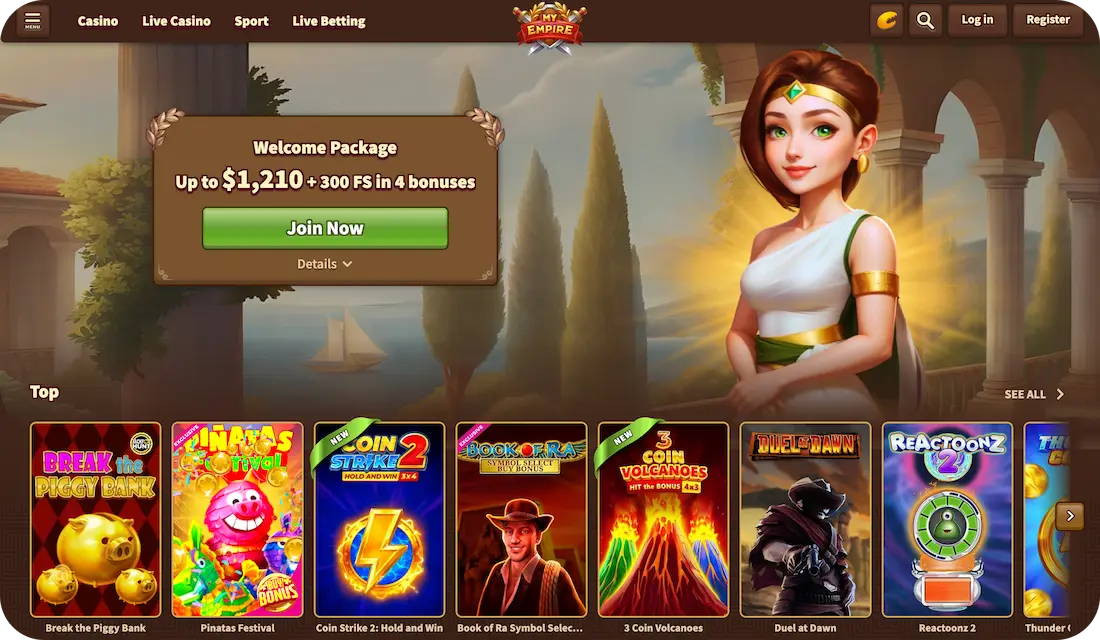 my empire casino home